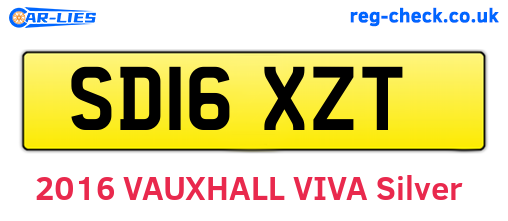 SD16XZT are the vehicle registration plates.