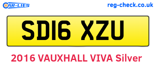 SD16XZU are the vehicle registration plates.