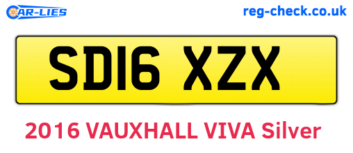 SD16XZX are the vehicle registration plates.