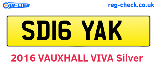 SD16YAK are the vehicle registration plates.