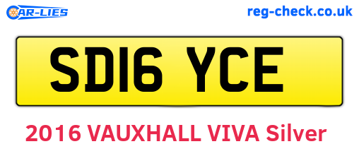 SD16YCE are the vehicle registration plates.