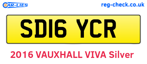 SD16YCR are the vehicle registration plates.