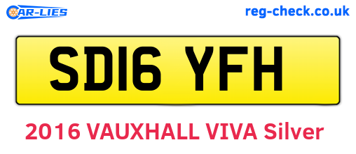 SD16YFH are the vehicle registration plates.