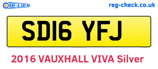 SD16YFJ are the vehicle registration plates.