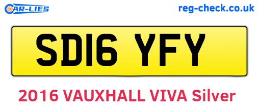 SD16YFY are the vehicle registration plates.