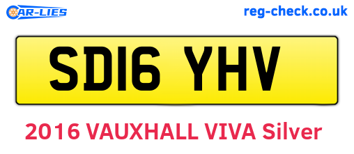 SD16YHV are the vehicle registration plates.