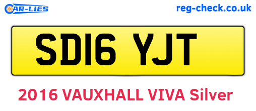 SD16YJT are the vehicle registration plates.