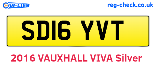 SD16YVT are the vehicle registration plates.
