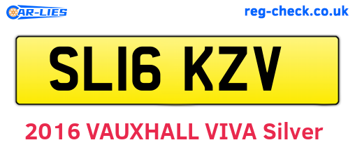 SL16KZV are the vehicle registration plates.