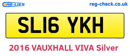 SL16YKH are the vehicle registration plates.