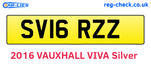 SV16RZZ are the vehicle registration plates.