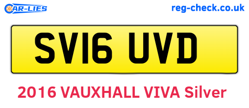 SV16UVD are the vehicle registration plates.