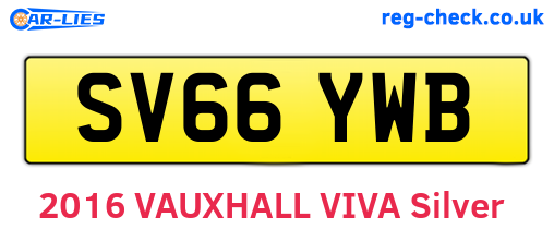 SV66YWB are the vehicle registration plates.