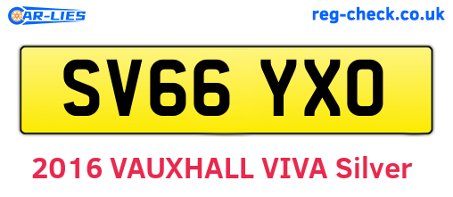 SV66YXO are the vehicle registration plates.