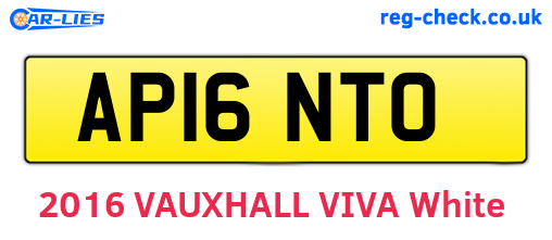AP16NTO are the vehicle registration plates.