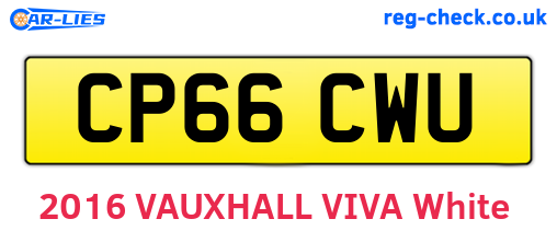 CP66CWU are the vehicle registration plates.