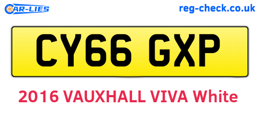 CY66GXP are the vehicle registration plates.