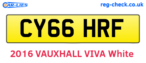 CY66HRF are the vehicle registration plates.