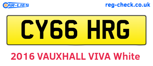 CY66HRG are the vehicle registration plates.