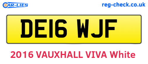 DE16WJF are the vehicle registration plates.