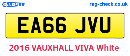 EA66JVU are the vehicle registration plates.