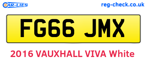 FG66JMX are the vehicle registration plates.