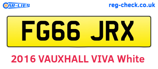 FG66JRX are the vehicle registration plates.