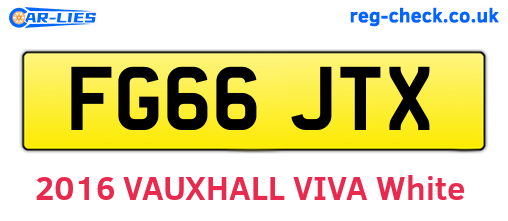 FG66JTX are the vehicle registration plates.