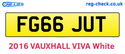 FG66JUT are the vehicle registration plates.