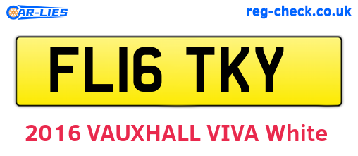 FL16TKY are the vehicle registration plates.