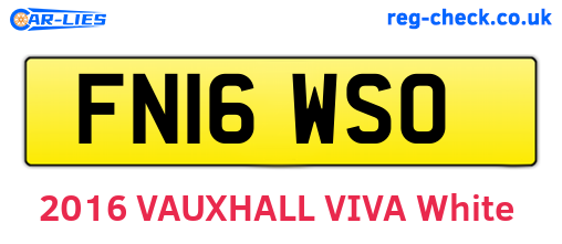 FN16WSO are the vehicle registration plates.