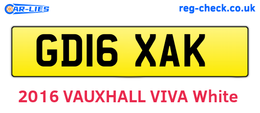 GD16XAK are the vehicle registration plates.