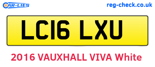 LC16LXU are the vehicle registration plates.