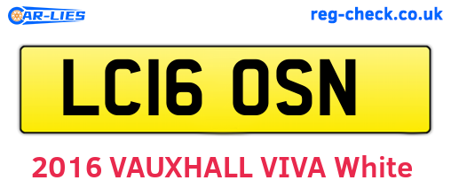 LC16OSN are the vehicle registration plates.