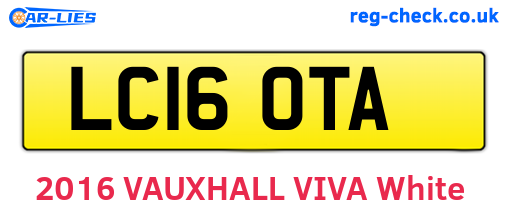 LC16OTA are the vehicle registration plates.
