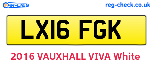 LX16FGK are the vehicle registration plates.