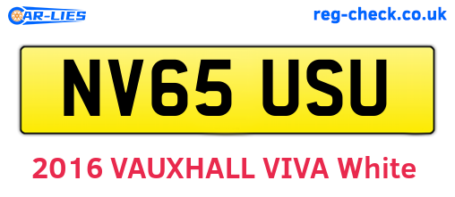 NV65USU are the vehicle registration plates.
