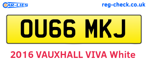 OU66MKJ are the vehicle registration plates.