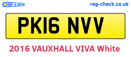 PK16NVV are the vehicle registration plates.