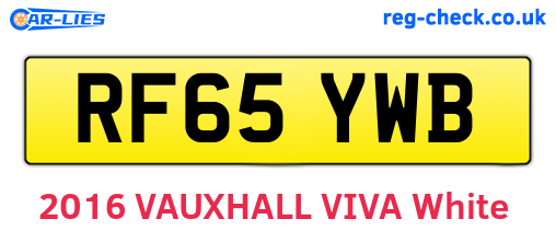 RF65YWB are the vehicle registration plates.