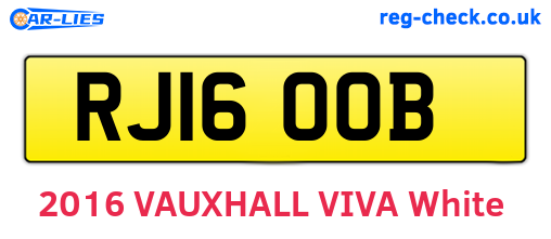 RJ16OOB are the vehicle registration plates.