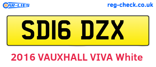 SD16DZX are the vehicle registration plates.