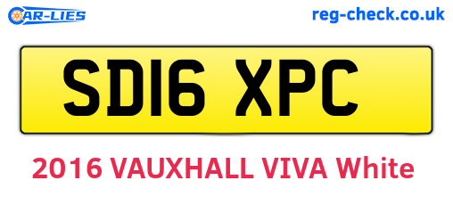 SD16XPC are the vehicle registration plates.