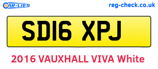 SD16XPJ are the vehicle registration plates.