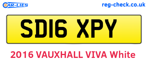 SD16XPY are the vehicle registration plates.