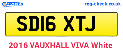 SD16XTJ are the vehicle registration plates.