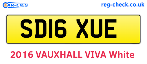 SD16XUE are the vehicle registration plates.