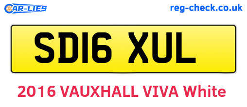 SD16XUL are the vehicle registration plates.
