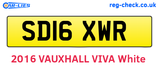 SD16XWR are the vehicle registration plates.