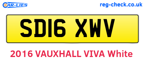 SD16XWV are the vehicle registration plates.